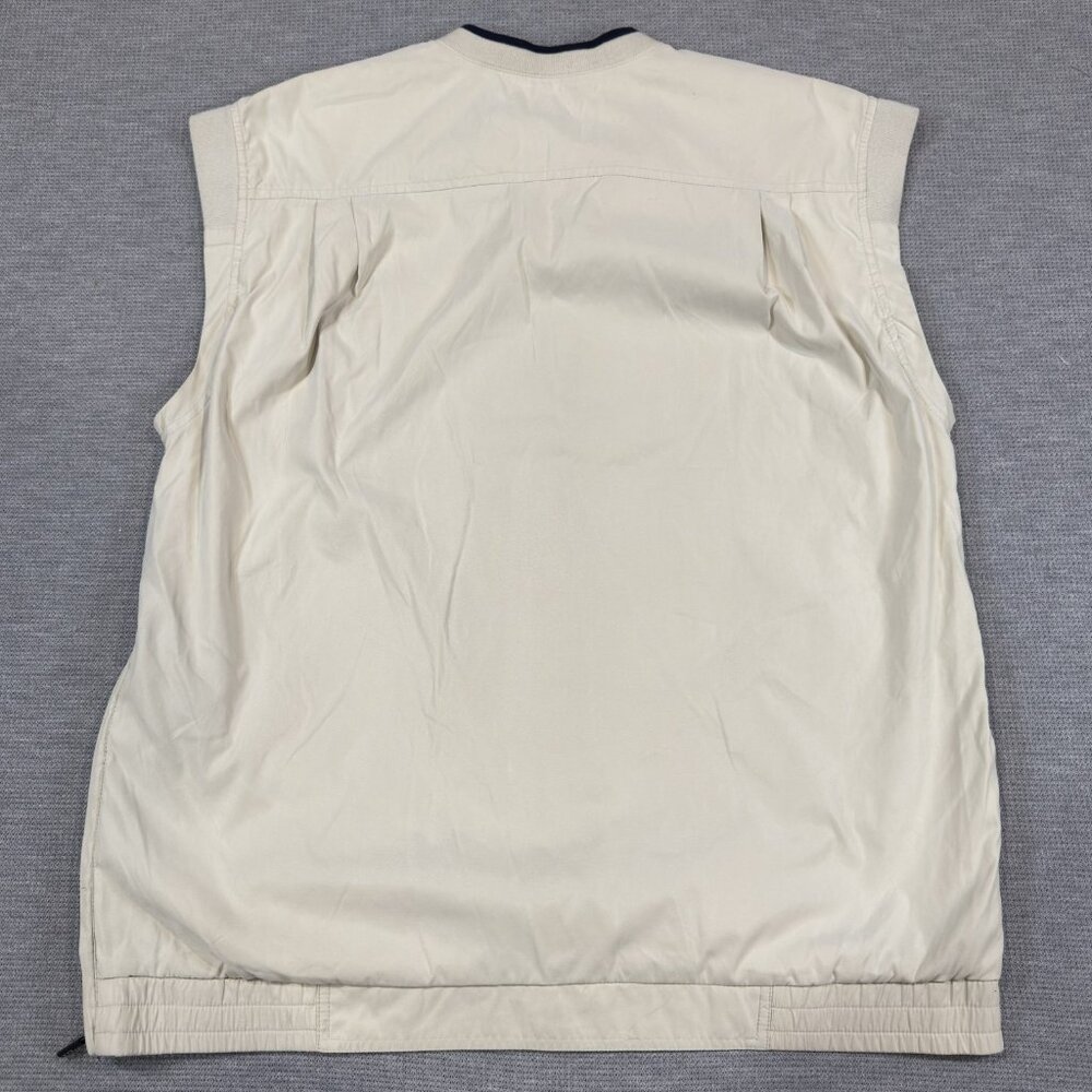 Izod X-Treme Friction Golfwear Vest Mens Large V-Neck Sleeveless Light Khaki - Picture 2 of 11